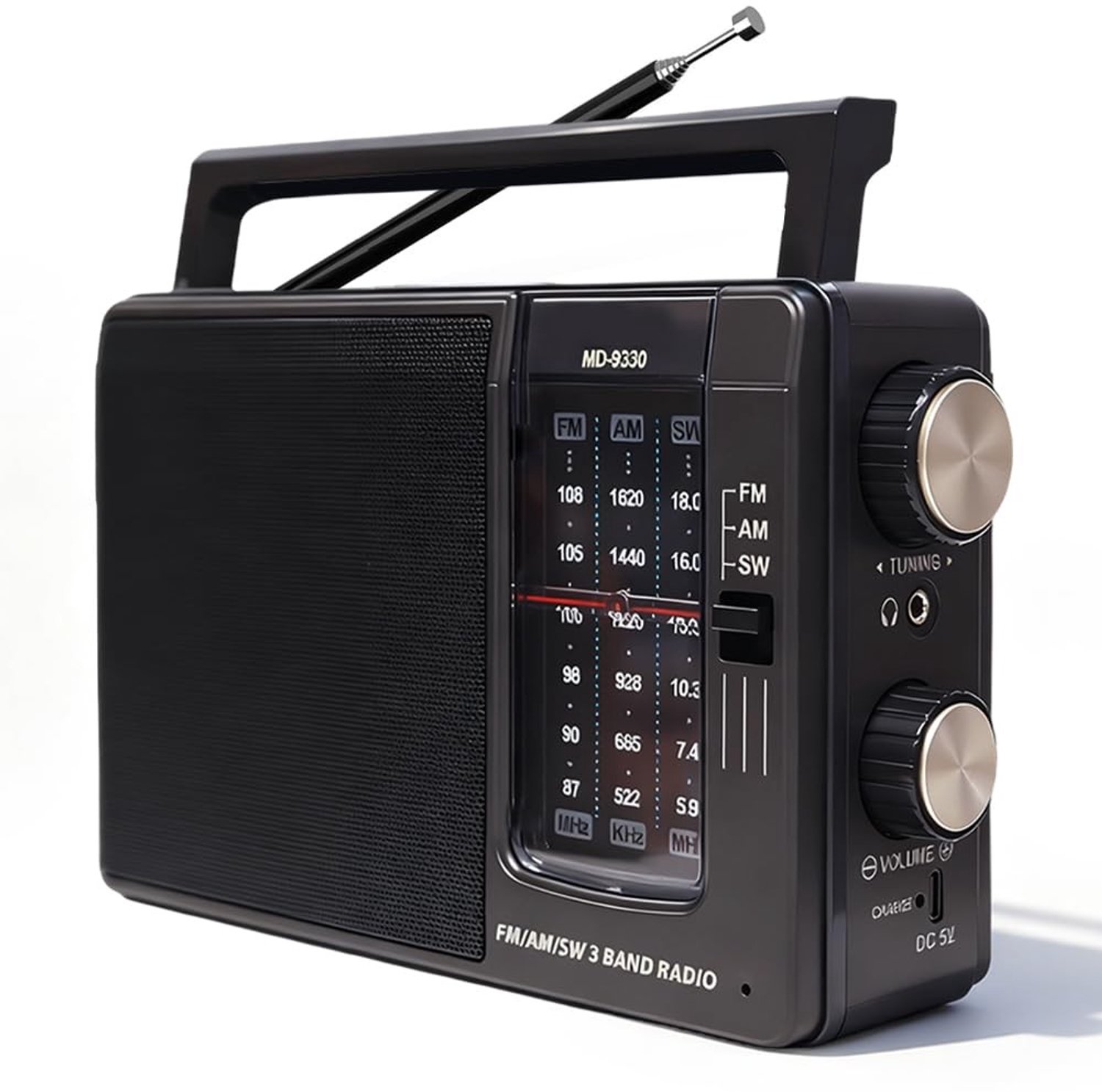 Draagbare FM/AM Radio voor Thuis en Onderweg