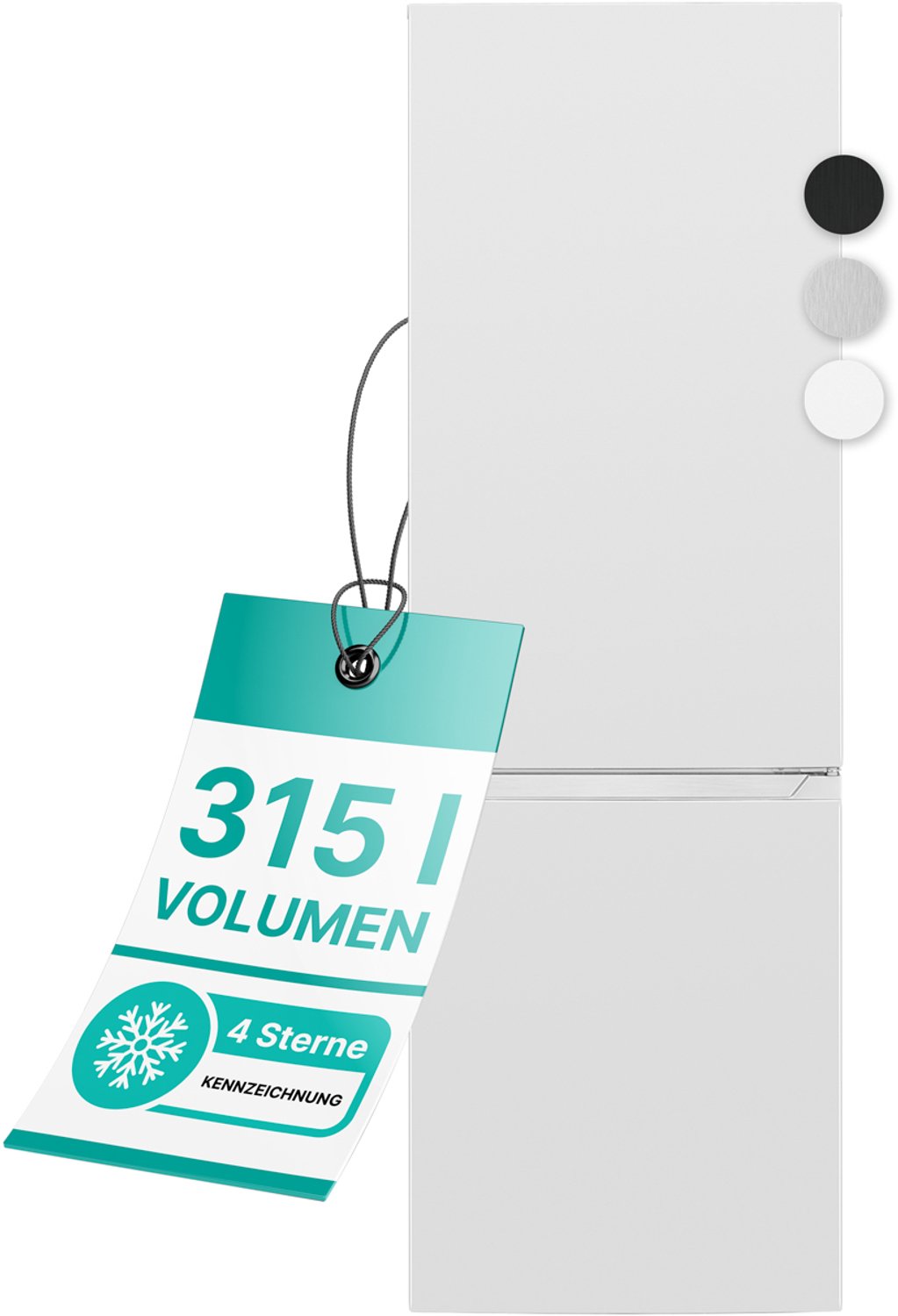 Bomann KG 7357 - Koel-vriescombinatie - 315 Liter - Energieklasse C - 40 dB - Wit