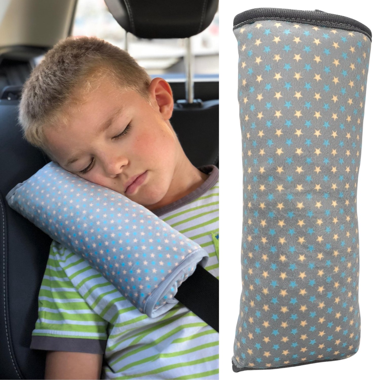 Autokussen voor Kinderen - Zacht en Wasbaar - 30x12cm