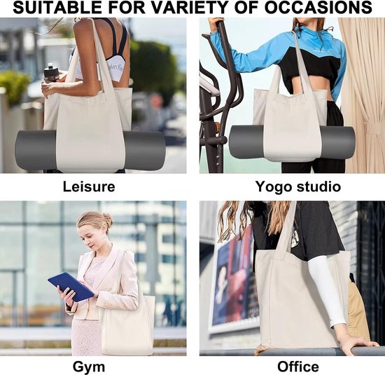 Yogamat Tas - Duurzame Sport/Gym Tas voor Vrouwen, Yogatas met Grote Inhoud, Gemakkelijk Plaatsen van Dikke Yogamat, Kan Andere Dingen Bevatten, Essentiële Items voor Vrouwen Gym Set, Blauw van Yogamat — afbeelding 5