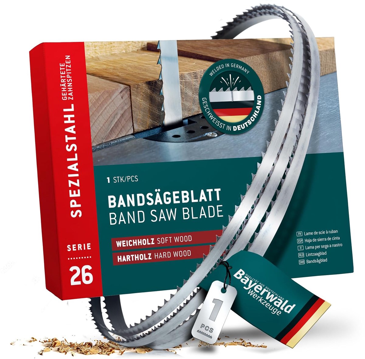 Bandsawblad 1490 x 6 x 0.4 x 4 - speciaal staal - geharde tandpunten - ideaal voor hardhout - ShopVlot