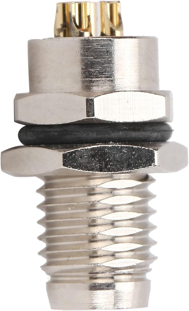 Socket connector M8-F1-P4 - 4Pin met metalen behuizing - IP67 waterdicht - voor elektronica stroomkabels - SnelShoppen