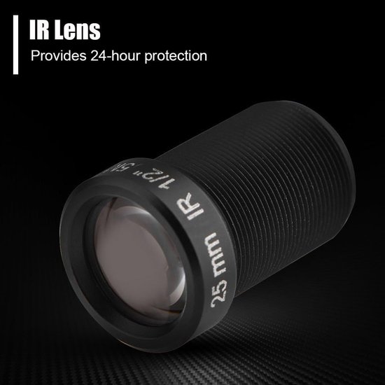 CCTV-camera lens 5MP 25mm - F2.0 M12 x 0.5 - IR nachtzicht - heldere beelden - ShopVlot — afbeelding 3