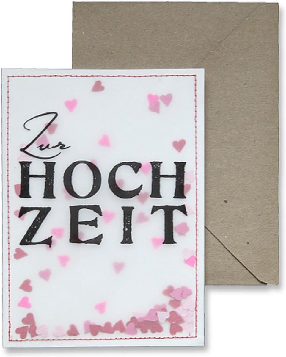 Wenskaart confetti 'Voor huwelijk' - doorzichtig papier - feestelijke felicitatie - origineel cadeau - ShopVlot