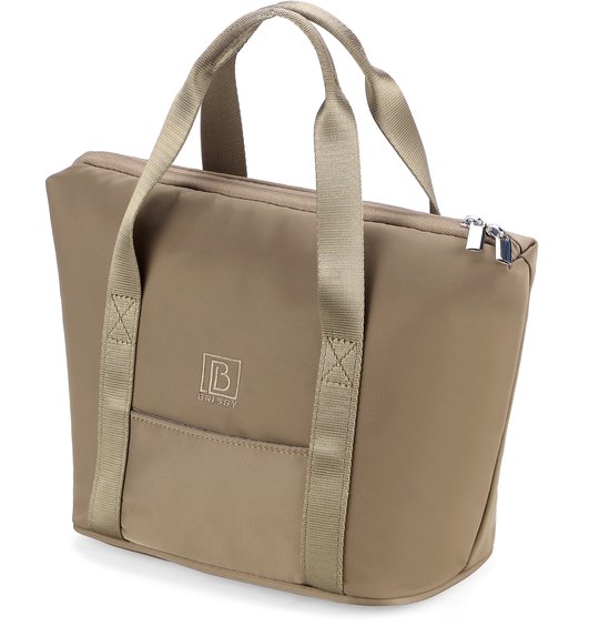 Brisby Koeltas Lunchtas 6L – 4-Laags Geïsoleerd – Inclusief 2 Koelelementen – Waterafstotend – Voor Werk, School & Onderweg – Taupe van Brisby — afbeelding 5