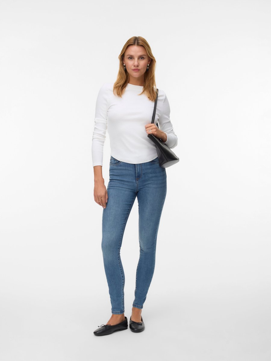 Vero Moda VMSOPHIA HR SKINNY J GU3112 GA NOOS Medium Blue Denim Dames Jeans - Maat L x L34