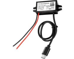 6~30V naar 5V Converter, Aideepen 24W Auto Power Converter Ondersteuning Snel opladen QC2.0/3.0, DC Step Down Adapter met Type-C Interface