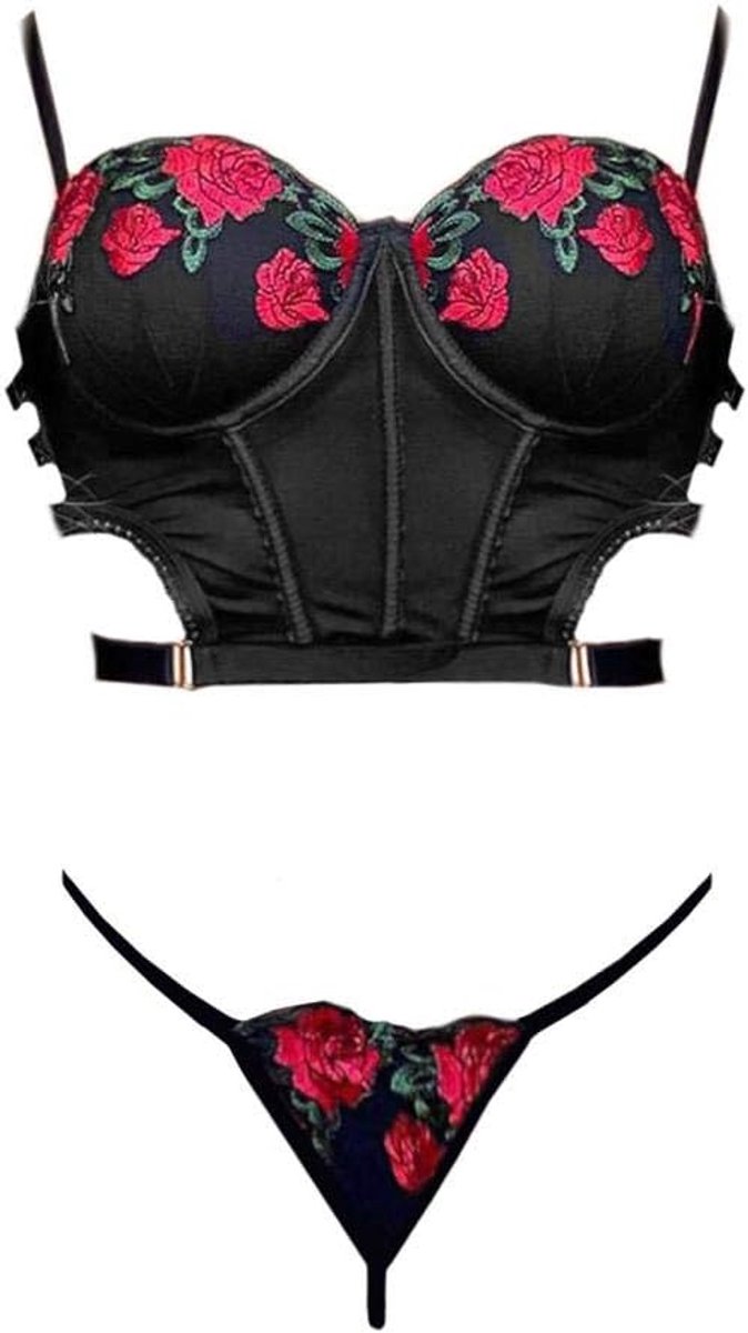 Lingerie & ondergoed Hollow Out Bra Backless String Sexy Lingerie Vrouwen See Through Lace Sexy Lingerie Set