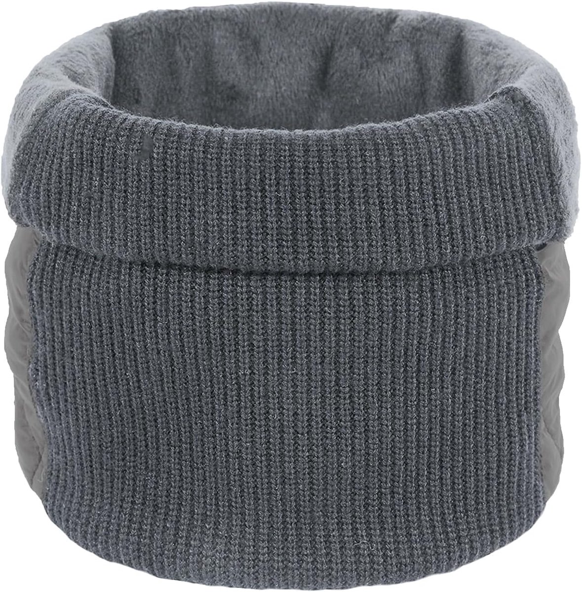 Dames winter nekwarmer gebreid en acryl patchwork nekwarmer fleece thermische voering elastisch