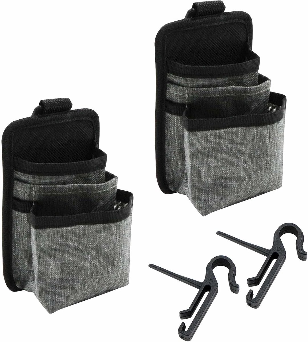 Opbergtas voor ventilatiesleuven, hangende organizer voor auto, luchtventilatie- organizer, autohouder tas met haken voor opslag van mobiele telefoon, sleutels, bril, zwart PU-leer (2 stuks)