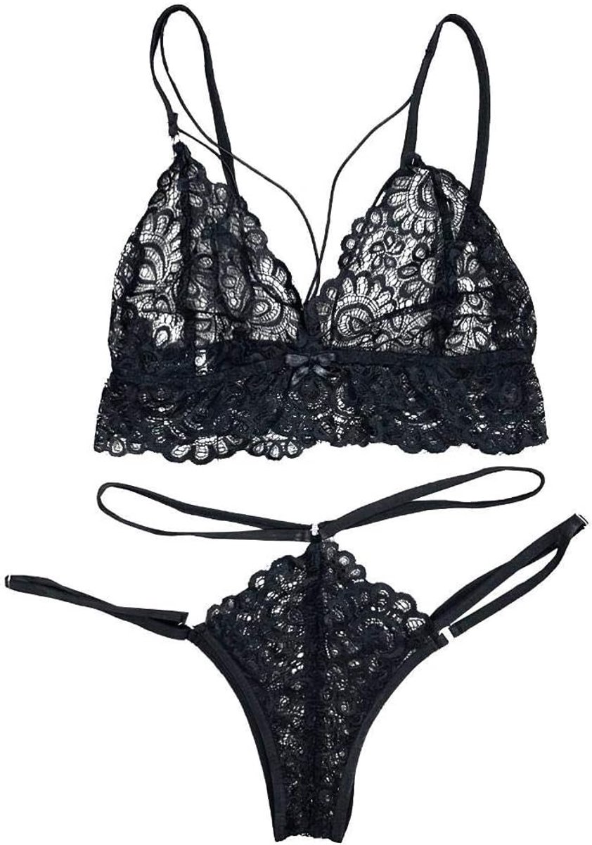 Nachtkleding kant lingerie sexy jurk met string voor damesSexy lingerie voor dames Sexy bh-set Hoogwaardige polyester lingerieset