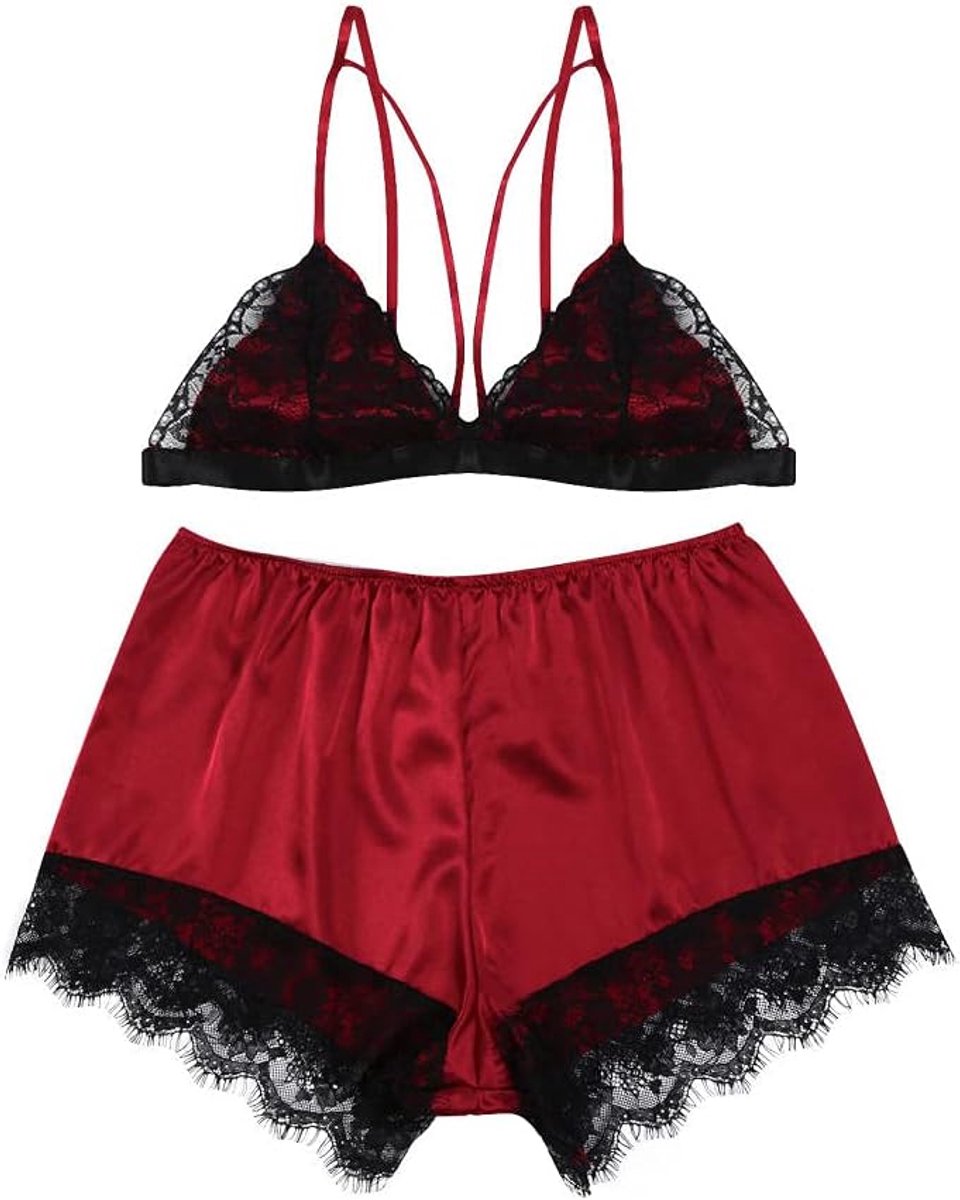Sexy dames erotische lingerie Vrouwen sexy lingerie set kanten beha slipje set