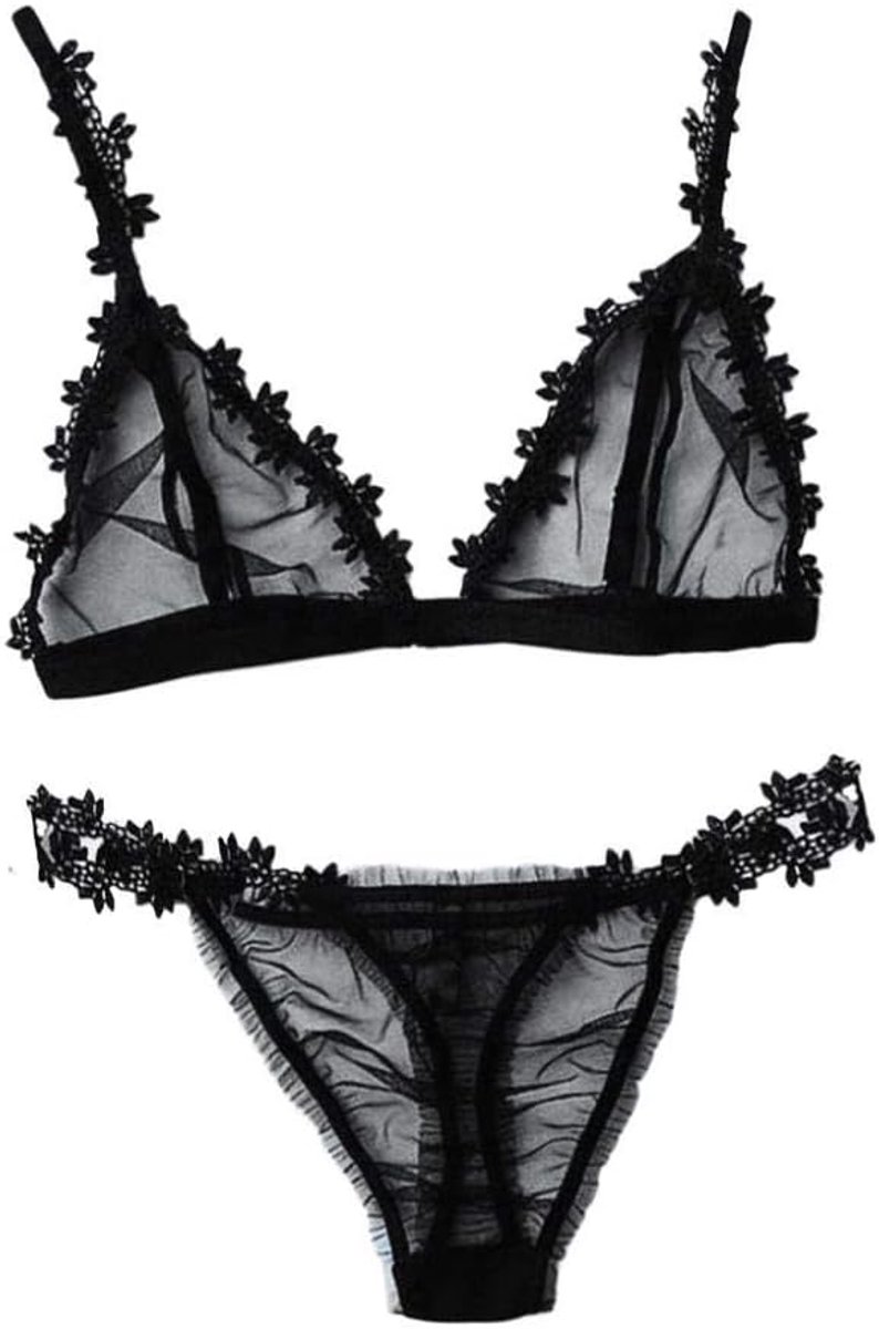 Sexy dames erotische lingerie Dames Mesh Lingerie Sexy Lingerie G-string BH Set S-3XL