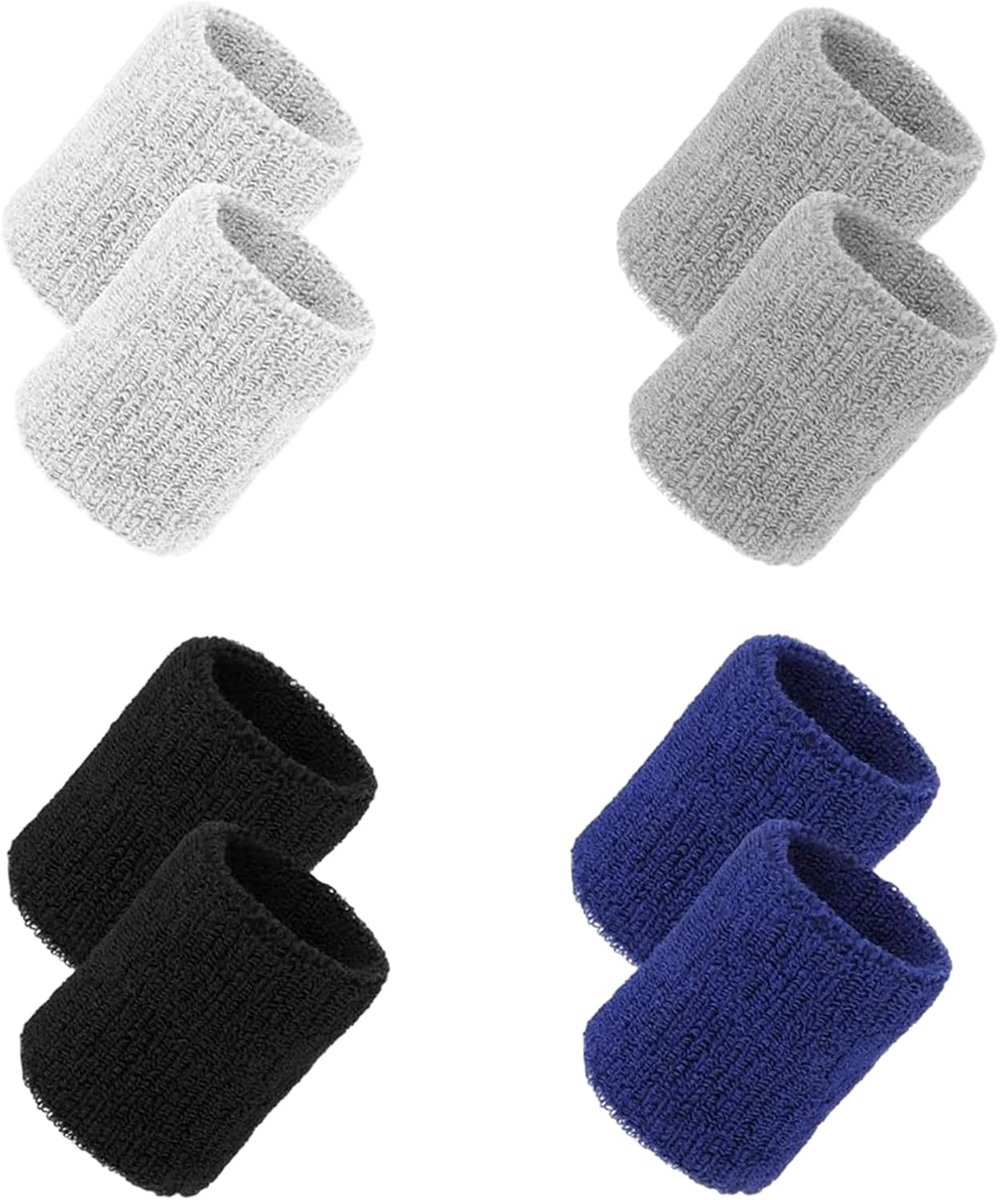 4 paar sportarmbanden, absorberend, uniseks, zweetabsorberend, sportarmband, zweetband, zweetband