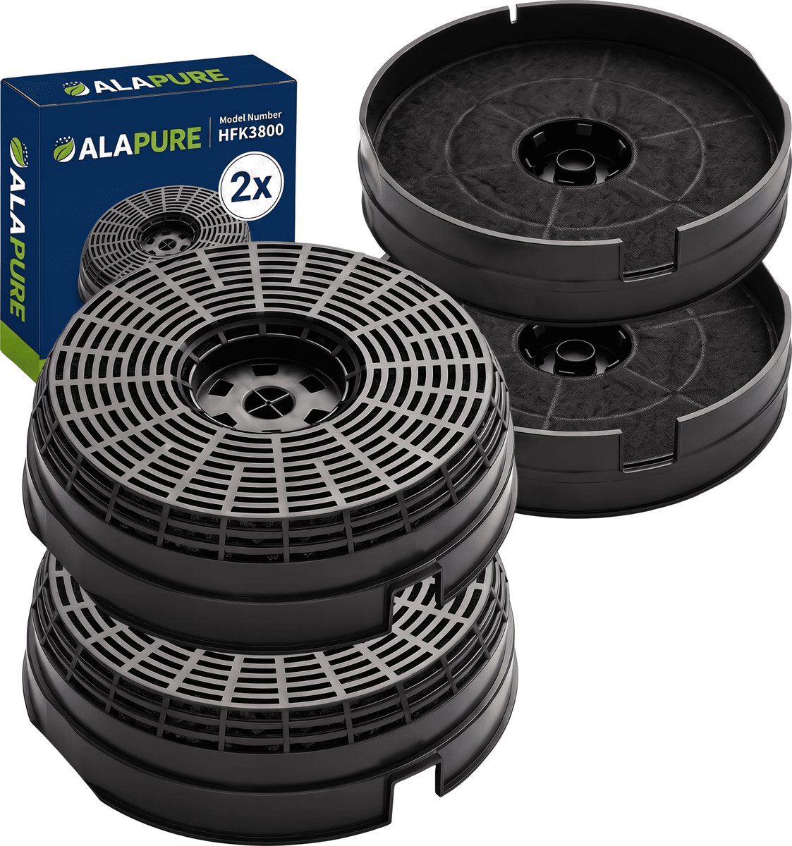 2x Koolstoffilter voor Whirlpool 482000009756 / AKB000