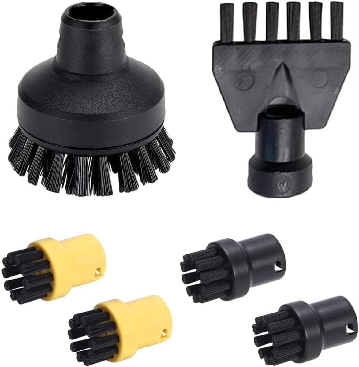 Stoomreinigingsaccessoires set van 6 - ronde borstels - voor Kärcher SC1, SC2, SC3, SC4, SC5, SC7 - ShopVlot