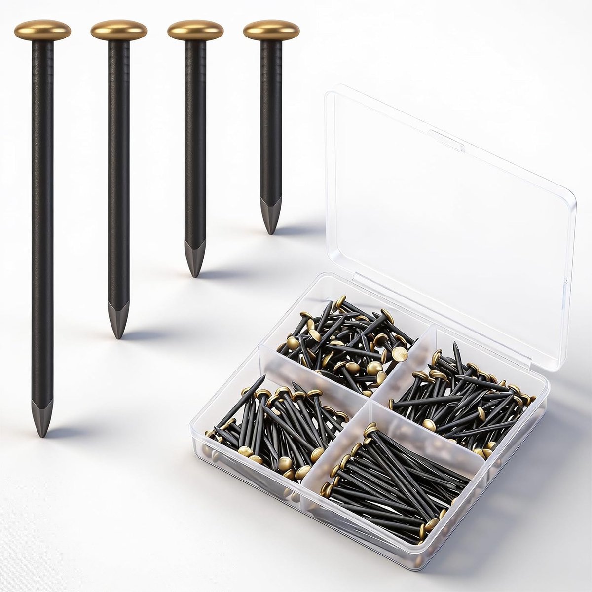180 stuks stalen spijkers set 20/25/30/40 mm