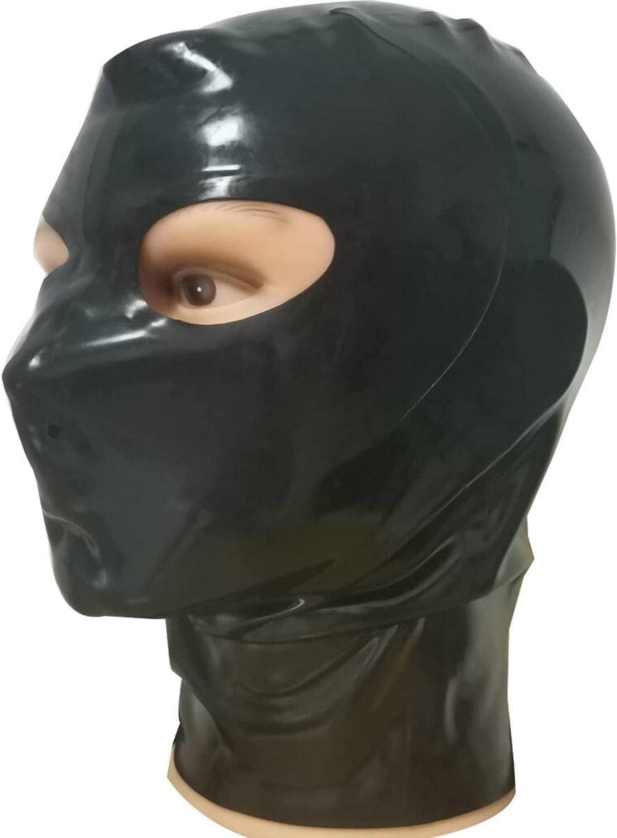 Latex masker rubber eten SM fetisch vol bondage masker Halloweenmasker