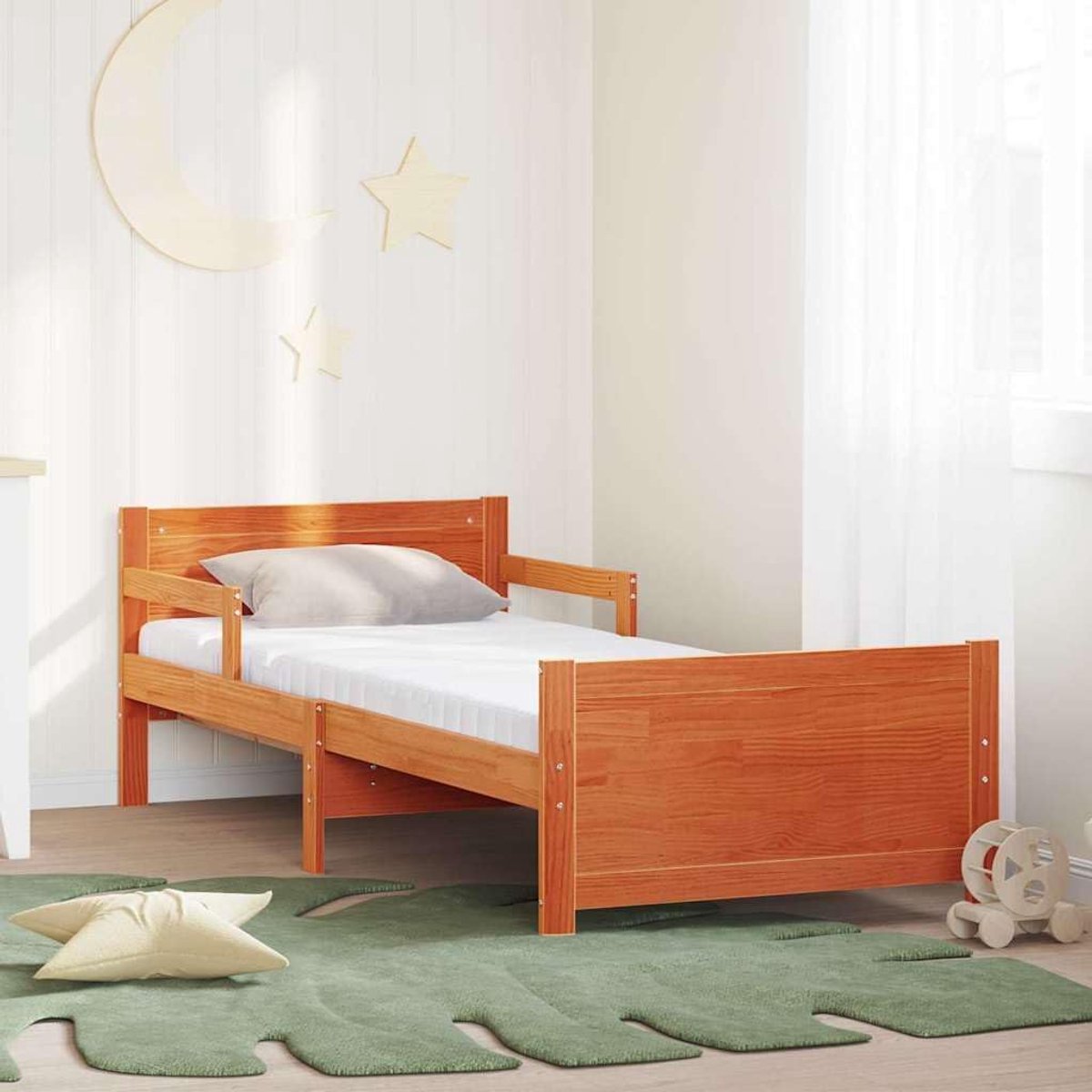 Grenenhout Uitschuifbaar matras Bruin 80 x 200 cm
