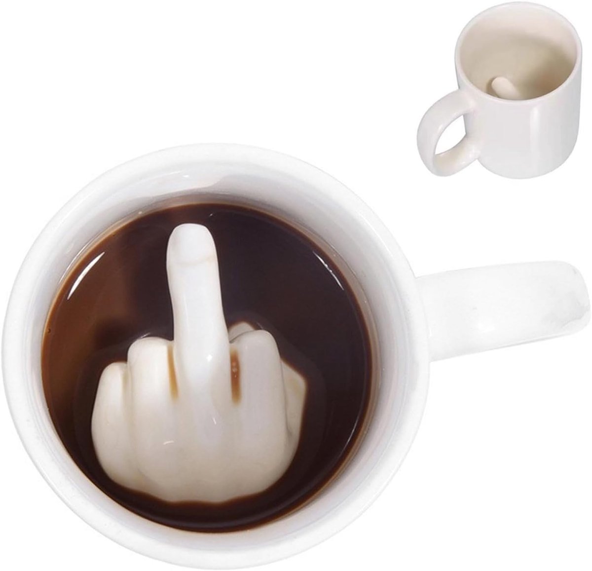 Keramische Middelvingerbeker, Grappig Keramieken Koffiekopje, Leuke Keramische Koffiemok, Veelzijdige Cadeaus voor vele Gelegenheden
