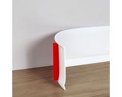 Flexibele Plakplint - Zelfklevende Plint - Zachte Plint - 200 x 10 cm - PVC-plint - Waterdicht - Vochtbestendige Hoeklijst - Muurplint - Voor Tegels, Muren, Spiegels, Plafonds en Vloeren - Wit