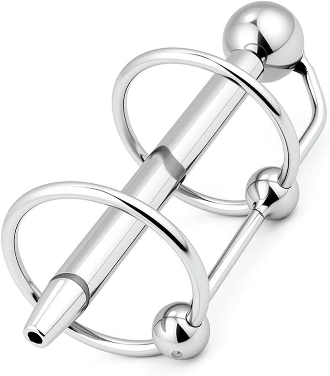 Urethra Dilatator Met Penisring Holle Katheterontwerp Herbruikbare Penisplug Prostaatstimulatie Mannen Urethra Seksspeeltje