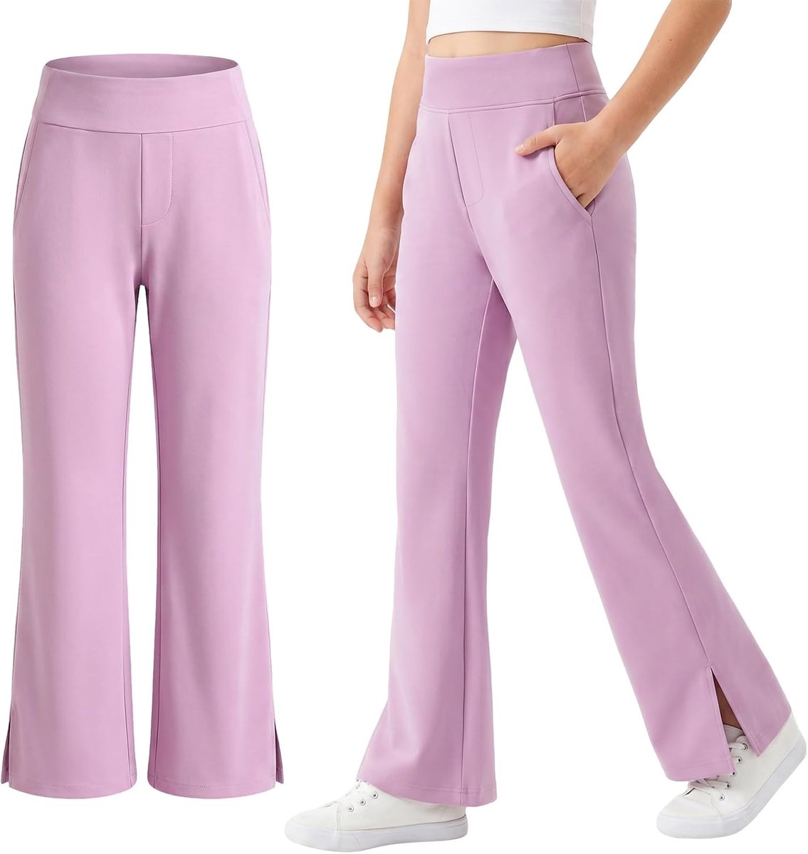 Meisjeslegging met hoge taille, ademende sportbroek, maat 122-170