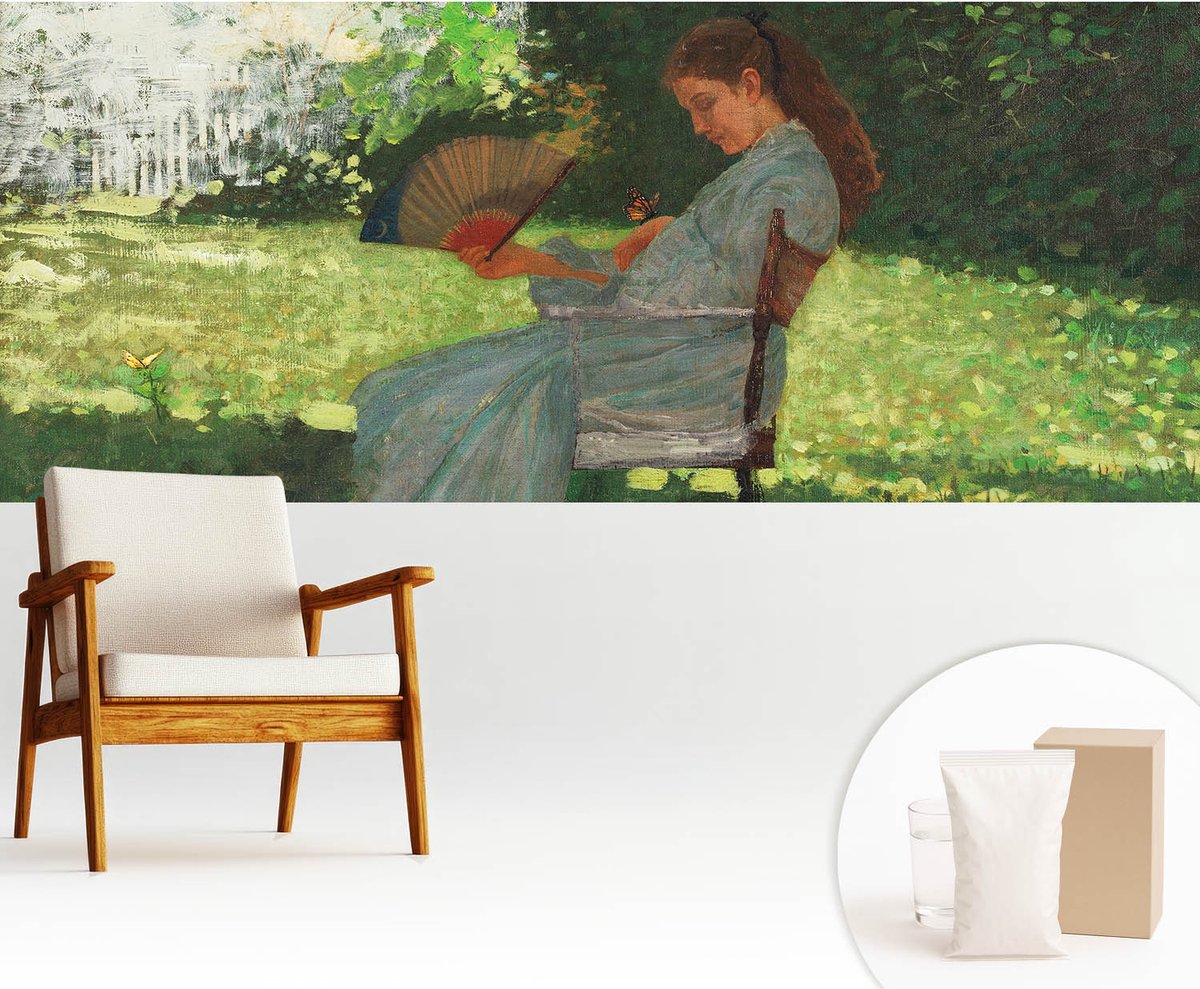 Wallfluent Fotobehang - Groente Vliesbehang - 250x104 cm - Zomerharmonie Fotobehang Vlies - Hal behang Landschappen - Muurschildering - Woonkamer behang