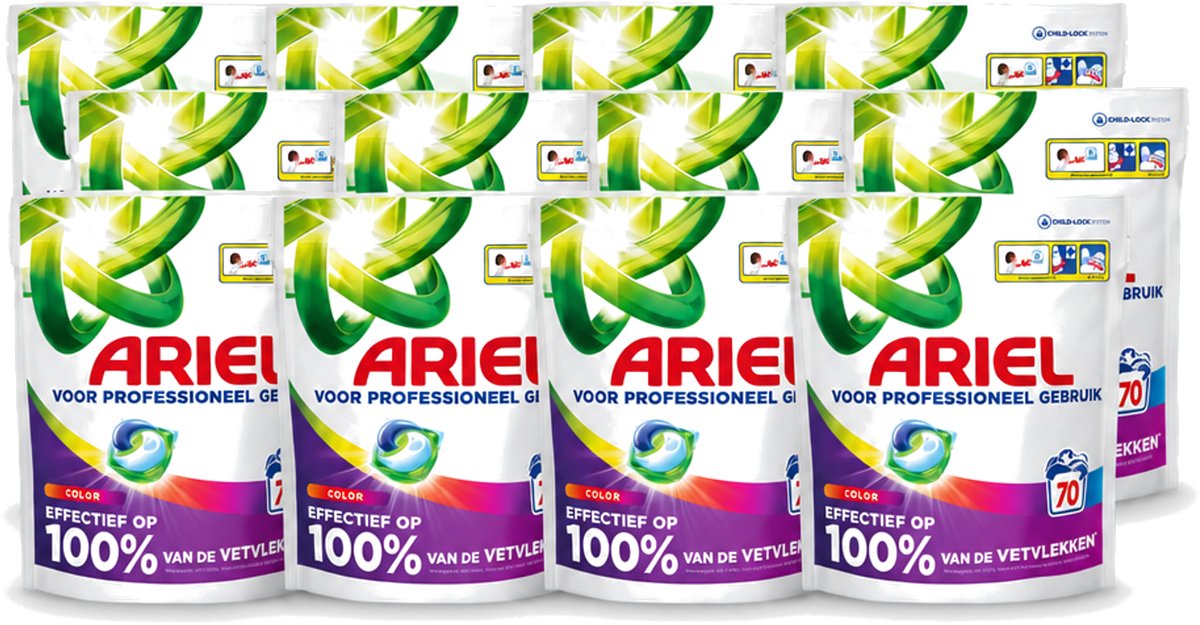 12 x Ariel – Wasmiddel Pods – All-in-1 Color – Kleurbehoud – 70 wasbeurten - Voordeelverpakking - 12 stuks