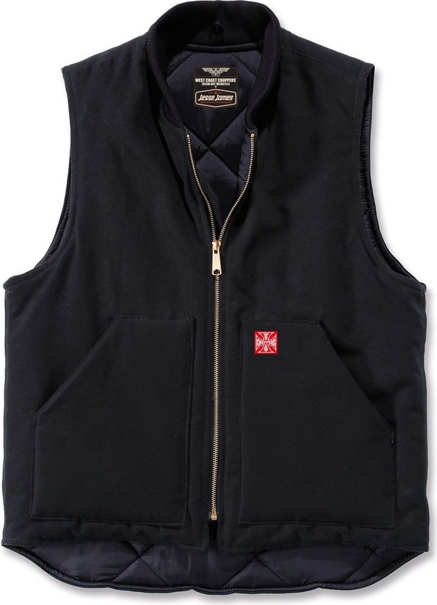 WCC West Coast Choppers Canvas-werkvest Heavy Duty - Zwart