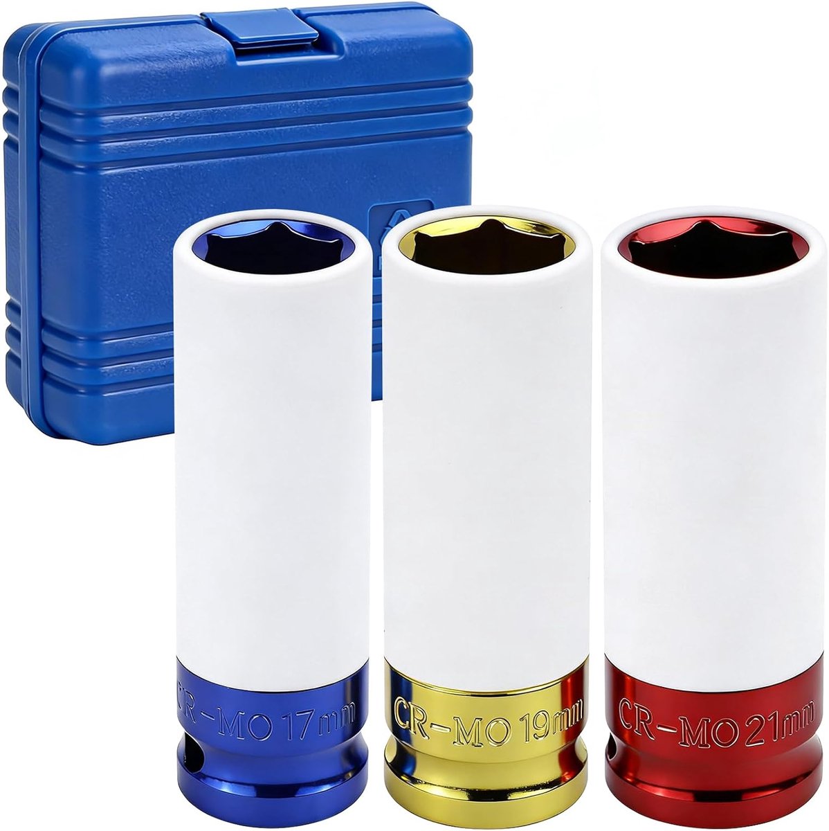 Inzetstukken 3-delig voor aluminium velgen 17 mm (17/19/21 mm - set van 3)