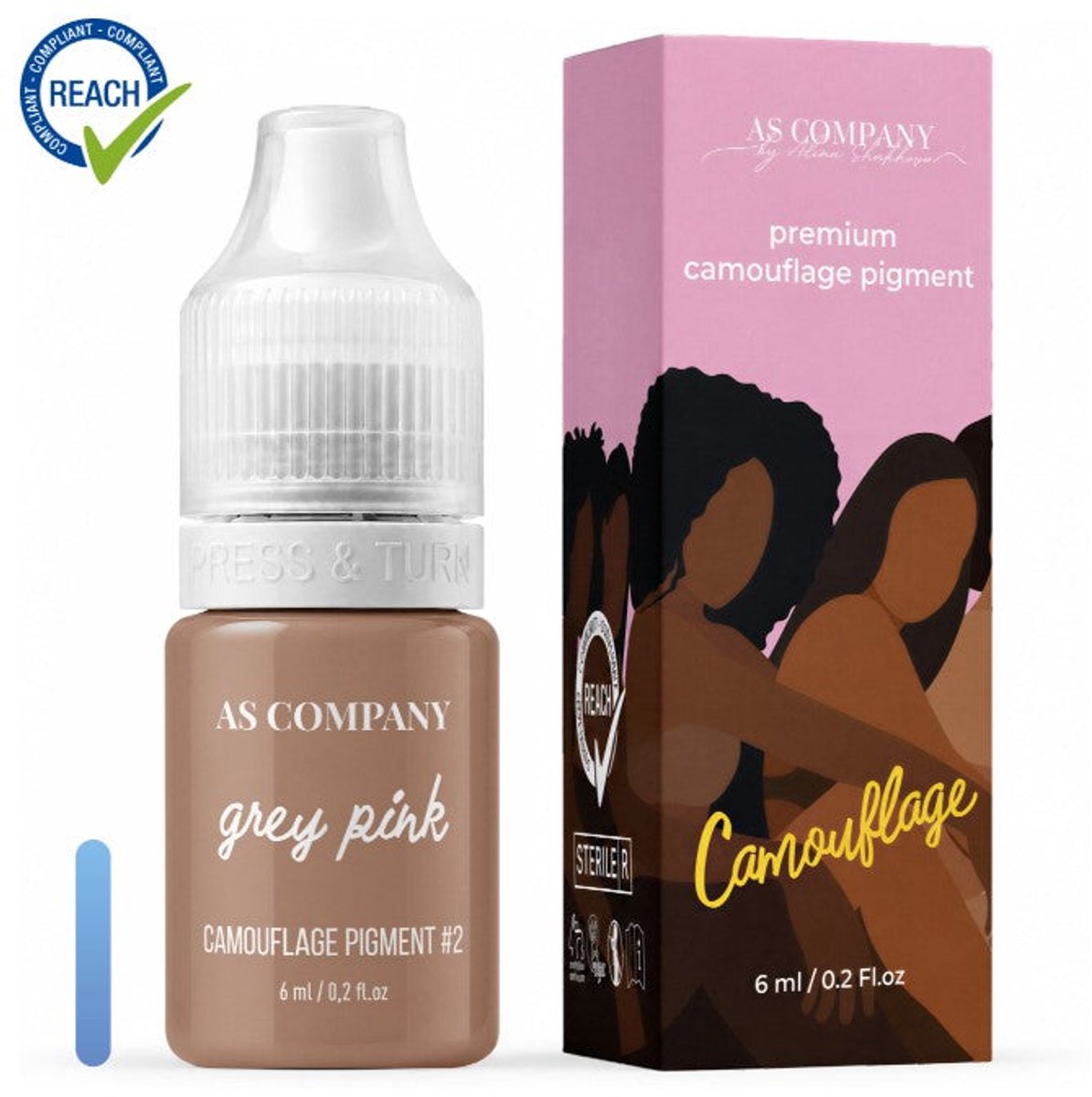 ASCompany Pigment – No.2 Grey Pink 6 ml – Camouflage Pigment