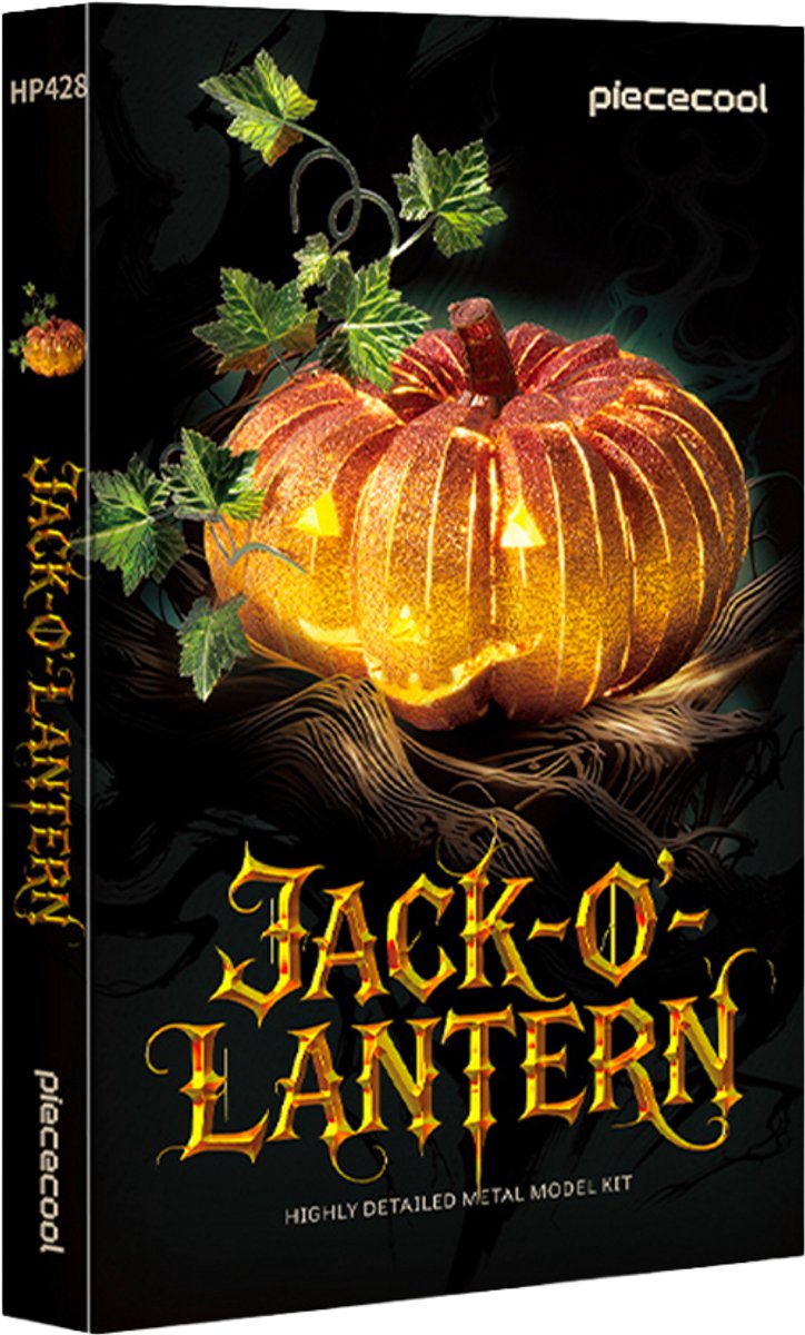 PIECECOOL - Jack O'lantern - Geronimo Games - Hobby - Metalen Model - 3D Puzzel - Color - 69 stukjes