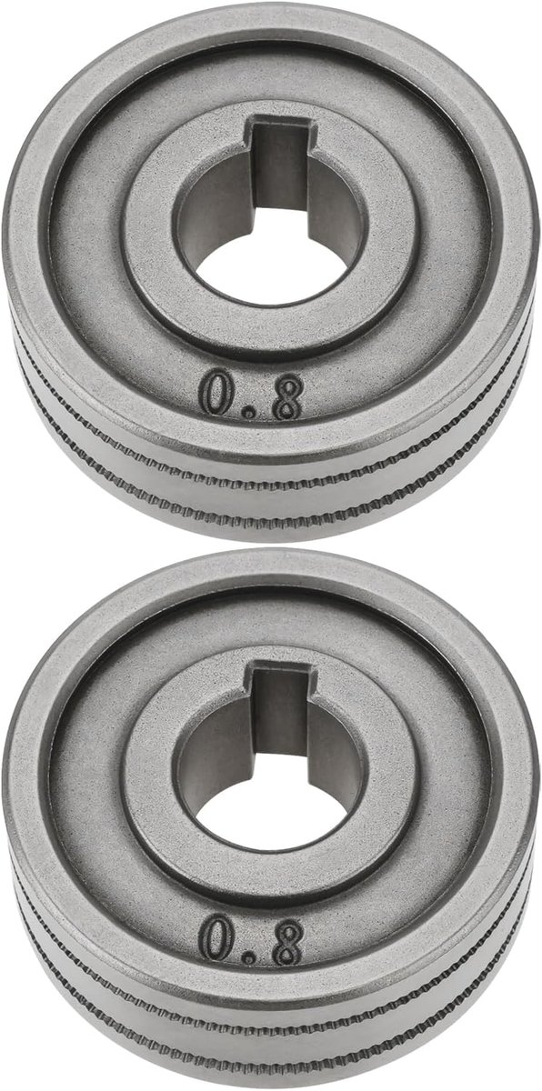 2 stuks 30 mm ijzerdraad aandrijfrollen compatibel met MAG-lasmachines (kartelgroef 0,8 mm/1,0 mm)