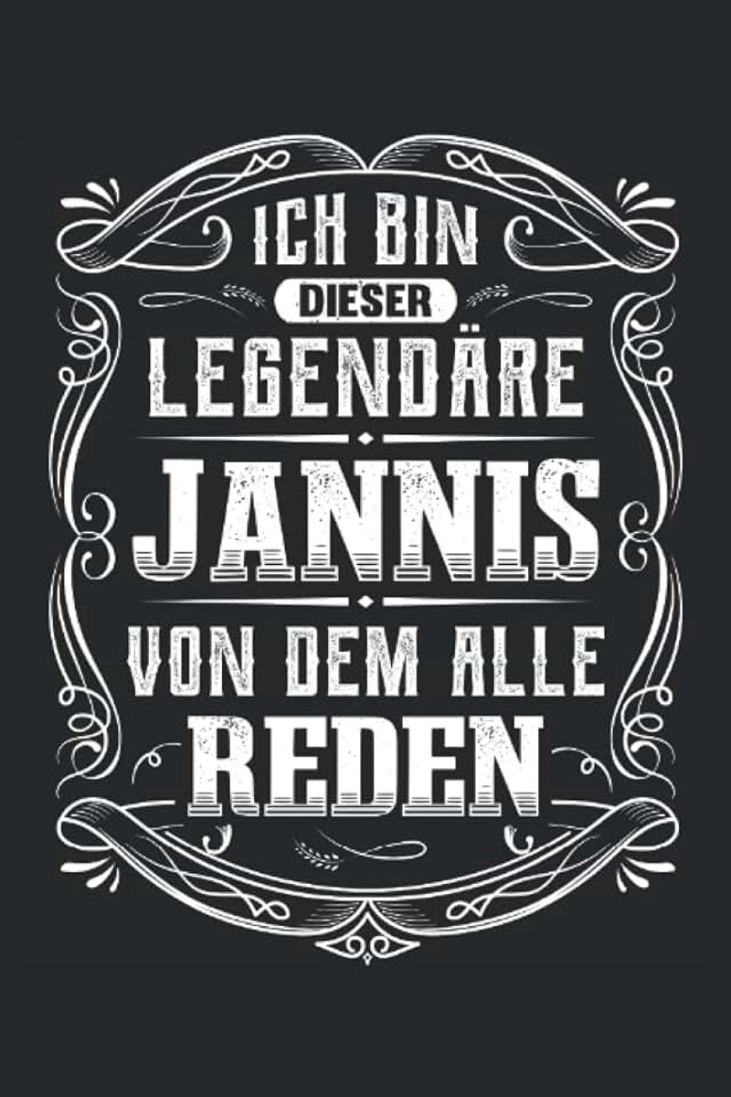 Grappig notitieboek met lijntjes: Ik ben de legendarische Jannis