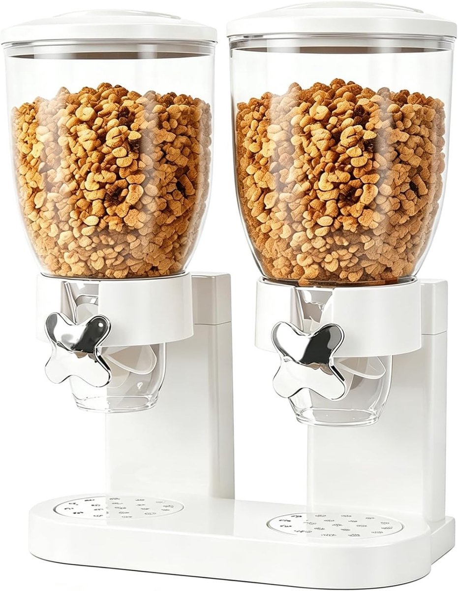 Cereal Dispenser voor Oppervlaktegebruik, 2L Plastic Voedsel Dispenser voor Granen en Snoep, Ideaal voor Opslag en Organisatie