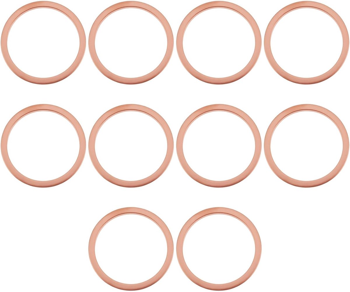 10x Olie Afvoer Plug Koperen Ringen 26x31x2mm Compatibel met Audi Compatibel met Volkswagen Vervangen OEM N0138212 N0438123