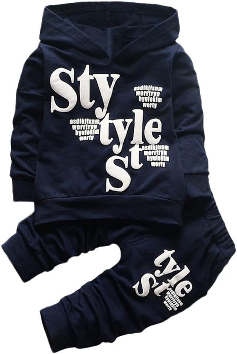 Jongensset, 2-delig, kinderkleding, katoen, premium T-shirt, shorts, sportkleding, casual, bedrukt, retro, chic, stijl A251