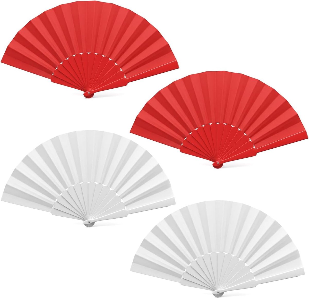 4 Stuks Draagbare Opvouwbare Ventilatoren, Platte Opvouwbare Ventilatoren In Effen Kleur, Rekwisieten Voor Danspodiumvoorstellingen, Rekwisieten Voor Fotografie.