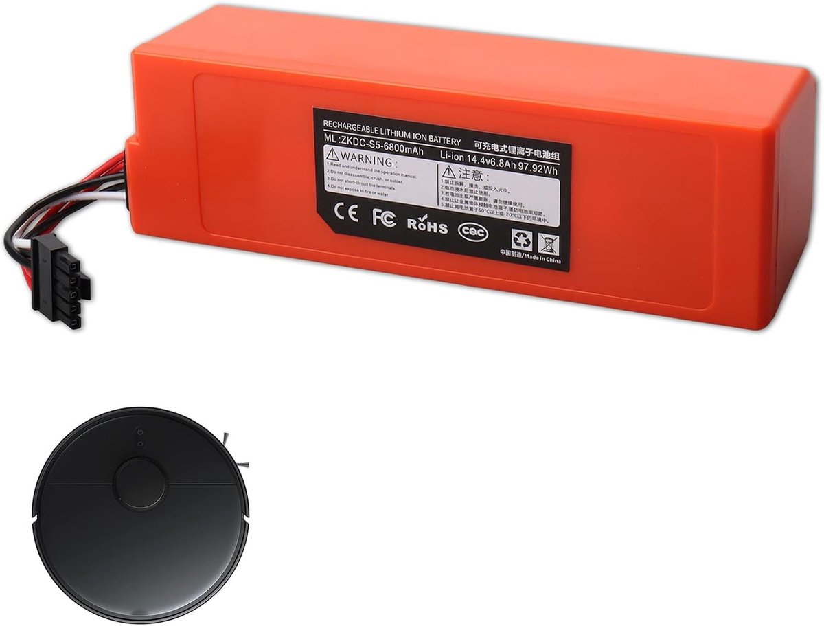6800mAh batterij compatibel met Xiaomi Mi Robot Vacuum Mop 2 Pro