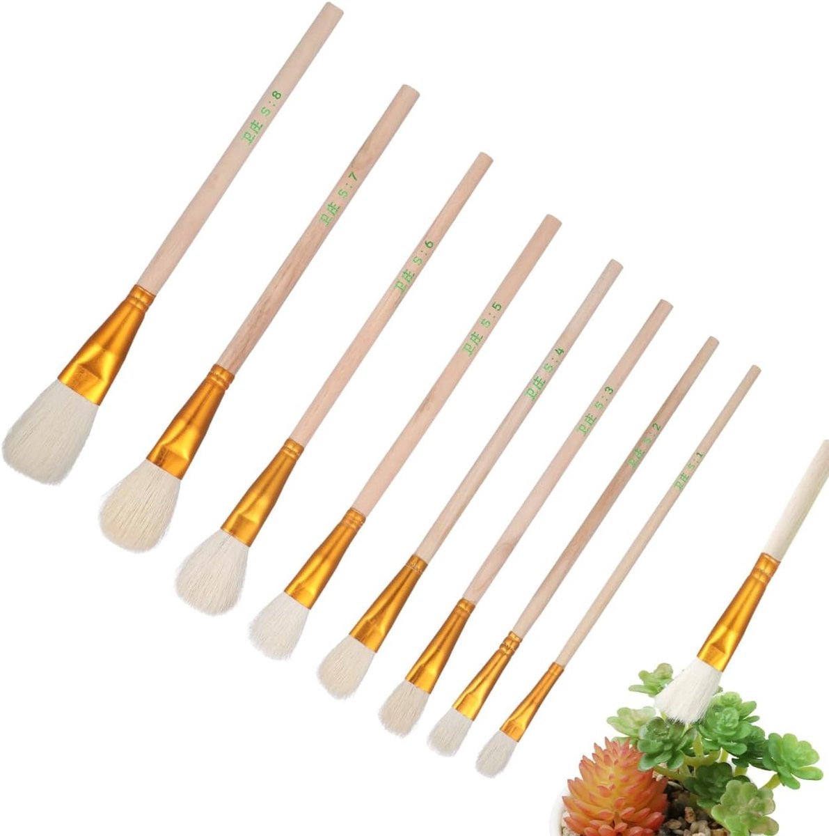 8-delige Set voor Handmatige Bestuiving, Effectieve Bestuivingsborstel voor Groenten en Fruit, Ideaal voor Tuinieren en Plantenverzorging