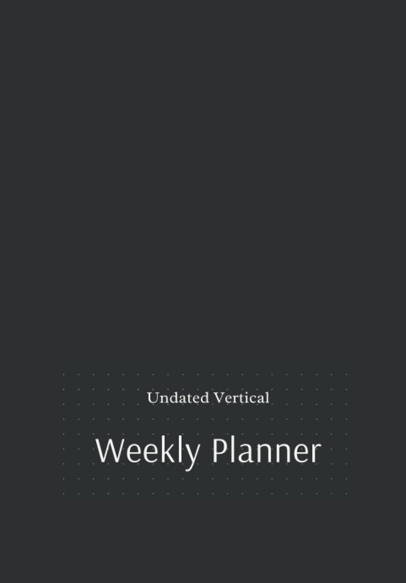 Undated Vertical Weekly Planner: Minimalistic design, 5 weeks per month covering 12 months, vertical layout of the - ShopVlot