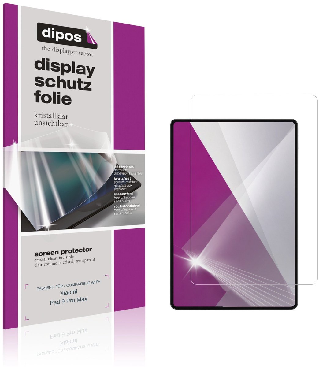 dipos – 2x Beschermfolie geschikt voor Xiaomi Pad 9 Pro Max | Krasbestendige & heldere Screenprotector Ultra-Thin