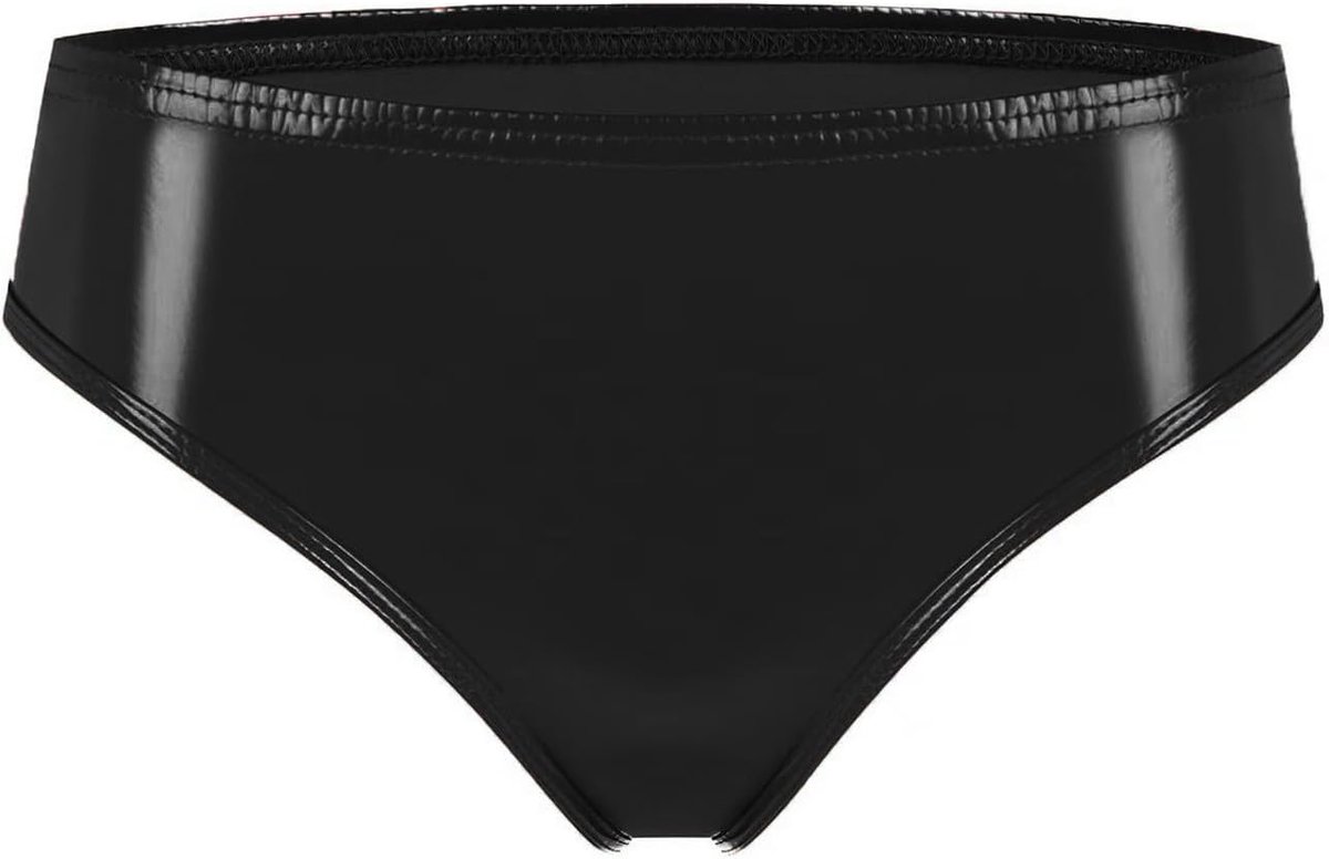 Glanzende metallic slip voor dames, hoge taille, balletdansondergoed