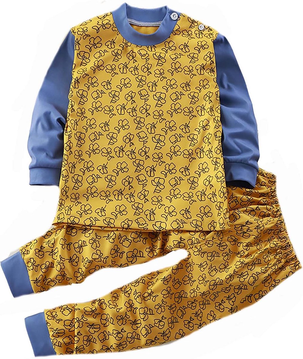 2-delige set voor jongens, katoen, T-shirt, shorts, zomer, oranje, kinderen, 3-8 jaar, comfortabel, zacht, A19
