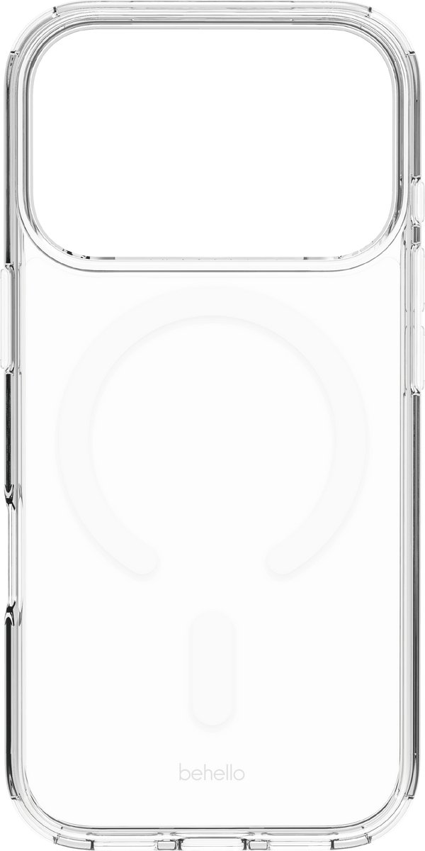 BeHello iPhone 18 Pro / 17 Pro Clear case met magnetische ring transparant