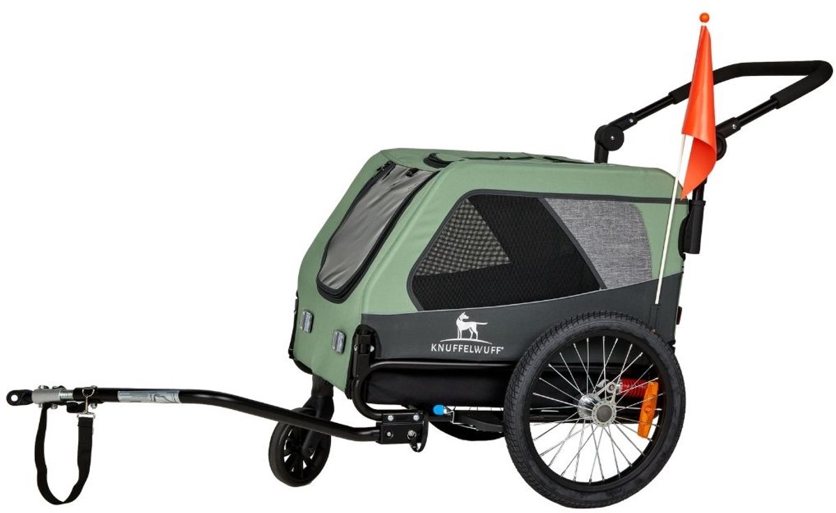 Knuffelwuff Cruvado S-M comfortabele hondenaanhanger en buggy voor veilige uitstapjes met de fiets