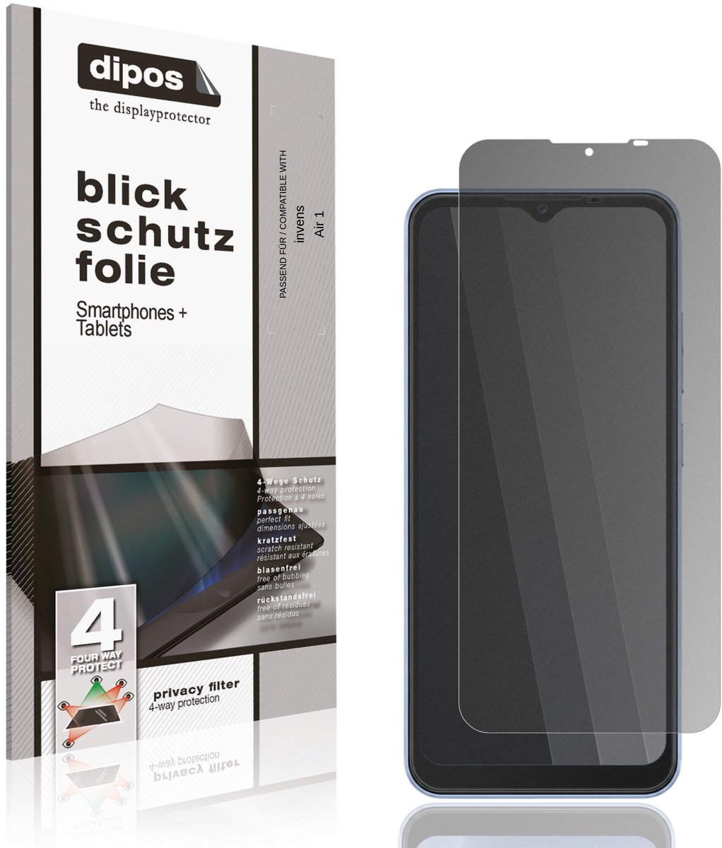 dipos – Matte Privacy Screenprotector geschikt voor invens Air 1 | Anti-Spy Beschermfolie