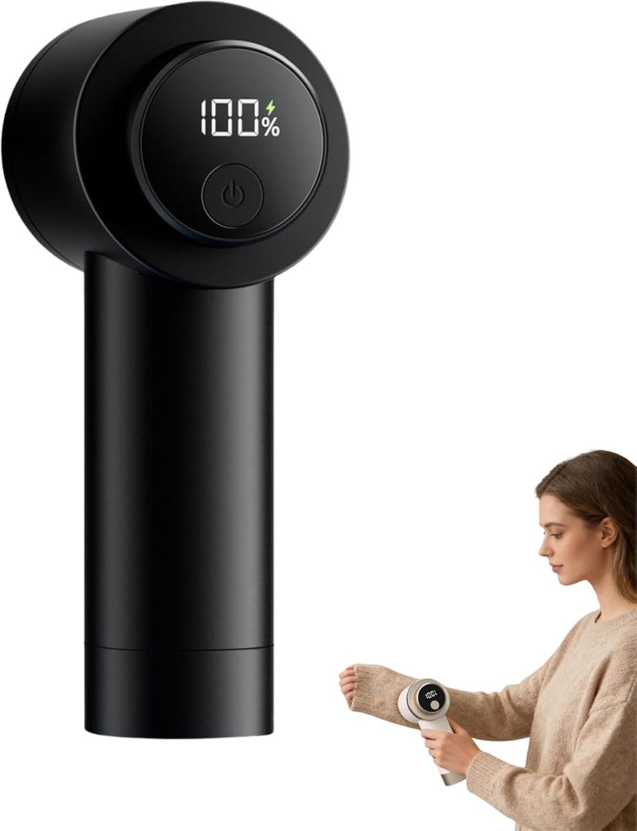 Pluisverwijderaar, oplaadbare textielpluisverwijderaar, 2-in-1 stofzuig- en scheertechnologie, met slim led-display, 3 instelbare snelheden, Geschikt voor kleding en banken (zwart).