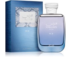 Rasasi Hawas Ice Eau De Parfum 100 ml-Frisse Herenguer met Appel, Citrus & Musk Aquatic Fresh 100 ml bottle x 4